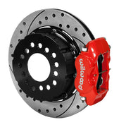 Wilwood Mopar 8-3/4 / Dana 60, 2.36-inch offset Rear Kit — Red Dynalite, 12.19-inch SRP Drilled/Slotted components — product view 2
