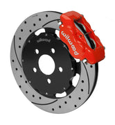 Wilwood Chrysler PT Cruiser / Dodge Neon SRT-4 Front Kit — Red Dynalite, 12.19-inch SRP Drilled/Slotted components — product view 2