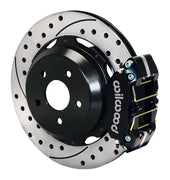 Wilwood Black Dynapro 12.19-inch SRP Drilled/Slotted Rear Disc & Parking-Brake Brakes — Subaru Impreza / Forester and Saab 9-2X components — product view 2