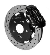 Wilwood Black Dynalite 12.19-inch SRP Drilled/Slotted Front Brakes — Acura RSX / Honda Element / Civic Si components — product view 2