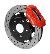 Wilwood Acura RSX / Honda Element / Civic Si Front Kit — Red Dynalite, 12.19-inch SRP Drilled/Slotted components — product view 2