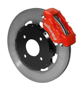 Wilwood 12.19-inch Plain Dynalite Front Kit, Red — Mitsubishi Lancer, four-lug applications components — product view 2