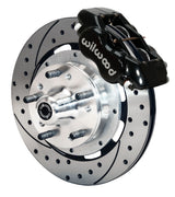 Wilwood Black Dynalite 12.19-inch SRP Drilled/Slotted Front Hub Brakes — 1971–1980 Ford Pinto / 1974–1978 Mustang II components — product view 2