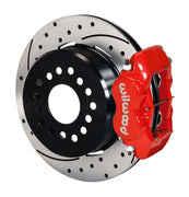 Wilwood Red-Caliper Rear Parking Brakes — 2.50-inch Big Ford New Style, 12.19-inch Drilled/Slotted Rotors components — product view 2