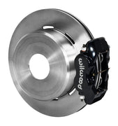 Wilwood Currie Old-Style Ford Rear Kit with Blank Wheel-Pattern Hats — Black, Plain 12.19-inch Parking Rotors components — product view 2
