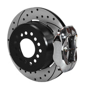 Wilwood Polished 12.19-inch Rear Brakes — Small Ford 2.66-inch End, SRP Rotors with Parking Shoes components — product view 2