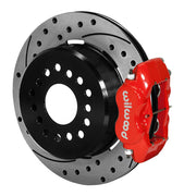 Wilwood Ford 8.8 Red Dynalite Parking-Brake Kit — Rear 12.19-inch Drilled/Slotted Rotors, Five-Lug Axles components — product view 2