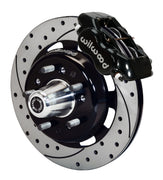 Wilwood Black Dynalite 12.19-inch SRP Drilled/Slotted Front Hub Brakes — 1955–1957 Chevrolet passenger cars components — product view 2