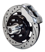 Wilwood 1955–1957 Chevrolet passenger cars Front Hub Kit — Polished Dynalite, 12.19-inch SRP Drilled/Slotted components — product view 2