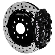 Wilwood Black Superlite 4R 12.88-inch SRP Drilled/Slotted Rear Disc & Parking-Brake Brakes — Chevrolet Corvette C5/C6 and Cadillac XLR components — product view 2
