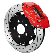 Wilwood Volkswagen Golf IV / Jetta IV / Beetle and Audi TT Front Kit — Red Dynapro Dust-Seal, 12.19-inch SRP Drilled/Slotted components — product view 2