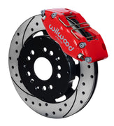 Wilwood Mitsubishi Eclipse / Eagle Talon / Dodge Avenger / Chrysler Sebring Coupe Front Kit — Red Dynapro Dust-Seal, 12.19-inch SRP Drilled/Slotted components — product view 2