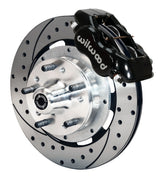 Wilwood Black Dynalite 12.19-inch SRP Drilled/Slotted Front Hub Brakes — listed 1970–1978 GM 11-inch-rotor spindles components — product view 2