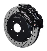 Wilwood black Superlite 6R caliper and 13.06-inch srp drilled and slotted rotor for Pontiac GTO, assembled front view