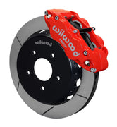Wilwood red Superlite 6R caliper and 13.06-inch gt slotted rotor for Pontiac GTO, assembled front view