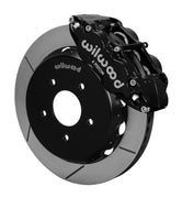 Wilwood black Superlite 6R caliper and 13.06-inch gt slotted rotor for Pontiac GTO, assembled front view
