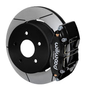 Wilwood black Dynapro DS caliper and 12.19-inch gt slotted rotor for Pontiac GTO, assembled rear view