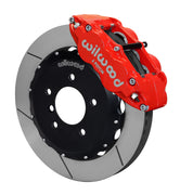 Wilwood red Superlite 6R caliper and 13.06-inch gt slotted rotor for BMW M3 E36 (1995–1999) & Z3 M Roadster (1998–2001), assembled front view