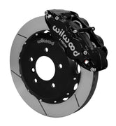 Wilwood black Superlite 6R caliper and 13.06-inch gt slotted rotor for BMW M3 E36 (1995–1999) & Z3 M Roadster (1998–2001), assembled front view
