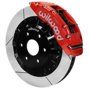Wilwood red TC6 caliper and 16-inch gt slotted rotor for GM Six-Lug Trucks & SUVs, assembled front view