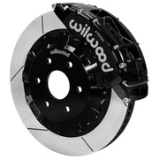 Wilwood black TC6 caliper and 16-inch gt slotted rotor for GM Six-Lug Trucks & SUVs, assembled front view