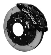 Wilwood black TC6 caliper and 16-inch gt slotted rotor for GM Eight-Lug Trucks, SUVs & Hummer H2, assembled front view