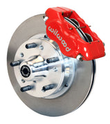 Wilwood Forged Dynalite Internal front brake assembly with red caliper and plain rotors