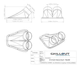 Chillout Systems 4-Inch Carbon Fiber Dual NACA Duct