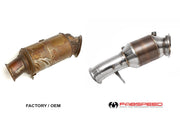 Fabspeed HJS Sport-Cat Downpipe for BMW 335i F30 / 435i F32, product view 6