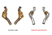 Fabspeed HJS Sport-Cat Downpipes for Maserati Ghibli V6 Turbo, product view 2