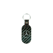 Fabspeed Mercedes Silver Star and Script Carbon-Fiber Keyring, product view 3
