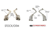 Fabspeed Porsche 718 GT4 / GTS / Spyder Over Axle Link Pipes (2020+) (Image: 2)