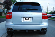 Fabspeed Quad Tailpipe Tips for Porsche 957 Cayenne V6, product view 2