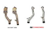 Fabspeed Porsche 958.2 Cayenne Turbo / Turbo S Secondary Competition Link Pipes (2015-2018) (Image: 2)