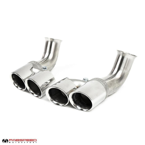 Fabspeed Porsche 996 Deluxe Quad-Style Tips - Long (2002-2004) (Image: 1)