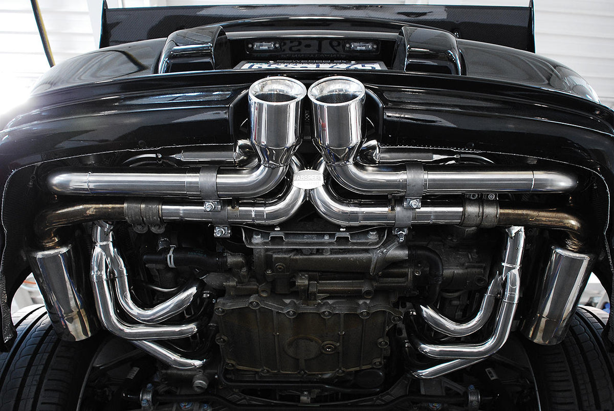 The Porsche 997 Carrera GT3 conversion package includes Maxflo mufflers ...