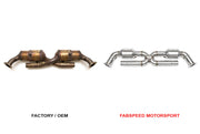 Fabspeed HJS Sport Cat X-Pipe for Porsche 997.1 Carrera, product view 3