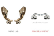 Fabspeed Side Muffler Bypass Pipes for Porsche 997.2 Carrera, product view 2