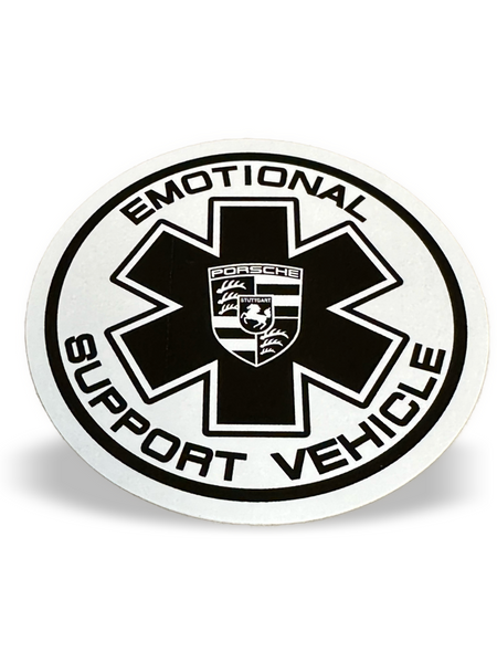 Emotional Support Vehicle, Decal Sticker - Porsche 911 996 Macan Cayenne  Boxster 