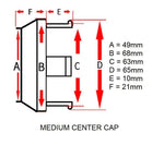 Replacement BRAID center caps: Optional caps for BRAID wheels, available in various sizes and bolt patterns. Prices are per cap. Shop now at PMB.