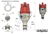 123 Bluetooth Programmable Distributor for Porsche and VW 4-cylinder cars with D-Jetronic EFI System