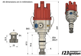 123 Bluetooth Programmable Distributor for Porsche 911, 914-6 with 2.0,2.2 (1965 - 77) for with or w/o 3-Pin Boxes