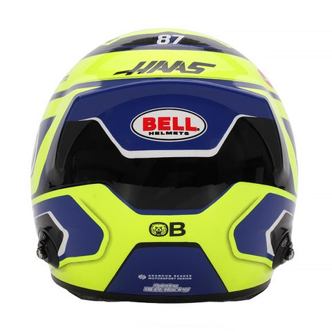 bell 1 2 scale helmets Bell HP77 Oliver Bearman 1:2 Scale F1 Mini Helmet for Haas 2025 F1 – PMB Performance