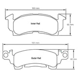 Pagid Racing RST1 Front Brake Pads for Chevrolet GM Intermediate D52, several models