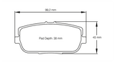 Pagid Racing Rear Brake Pad Set No. 8077 for Porsche 993