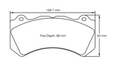 Pagid Racing Front Brake Pad Set No. 8081