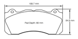 Pagid Racing Front Brake Pad Set No. 8203