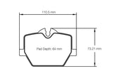 Pagid Racing Rear Brake Pad Set No. 8276 for BMW G20/G22 and Toyota Supra