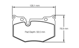 Competition Motorsport Pagid Racing Rear Racing Brake Pads No. 8279