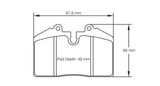 Pagid Racing Rear Brake Pad Set No. 1203 for Porsche 911/964/993/944/968/928